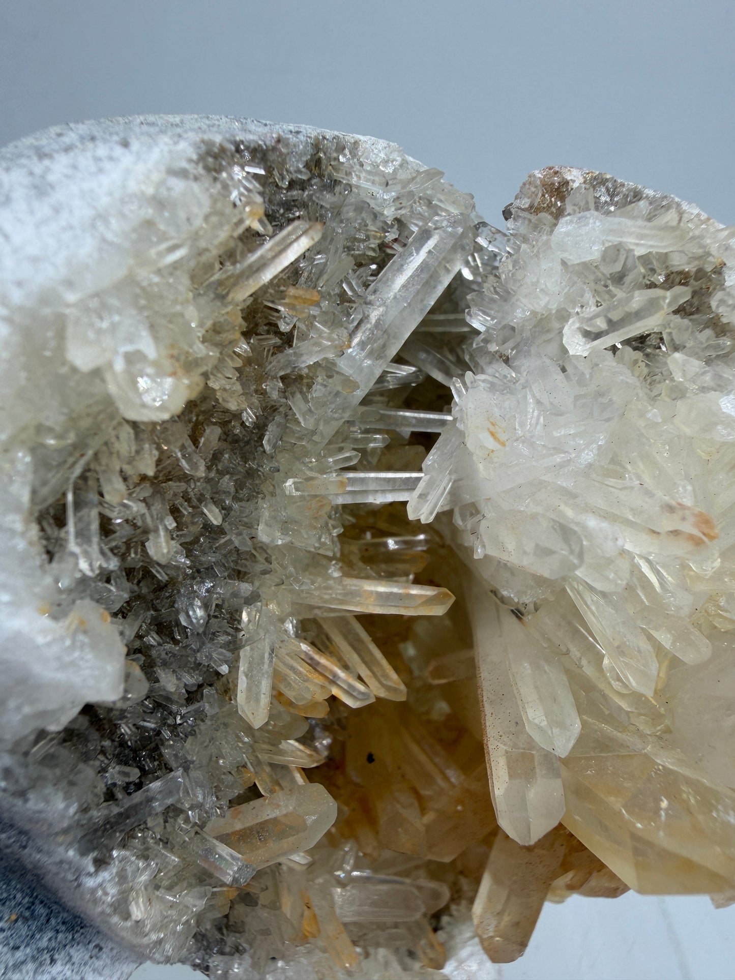 Quartz Cluster Skull Carving. Very Unique And Interesting Display Crystal