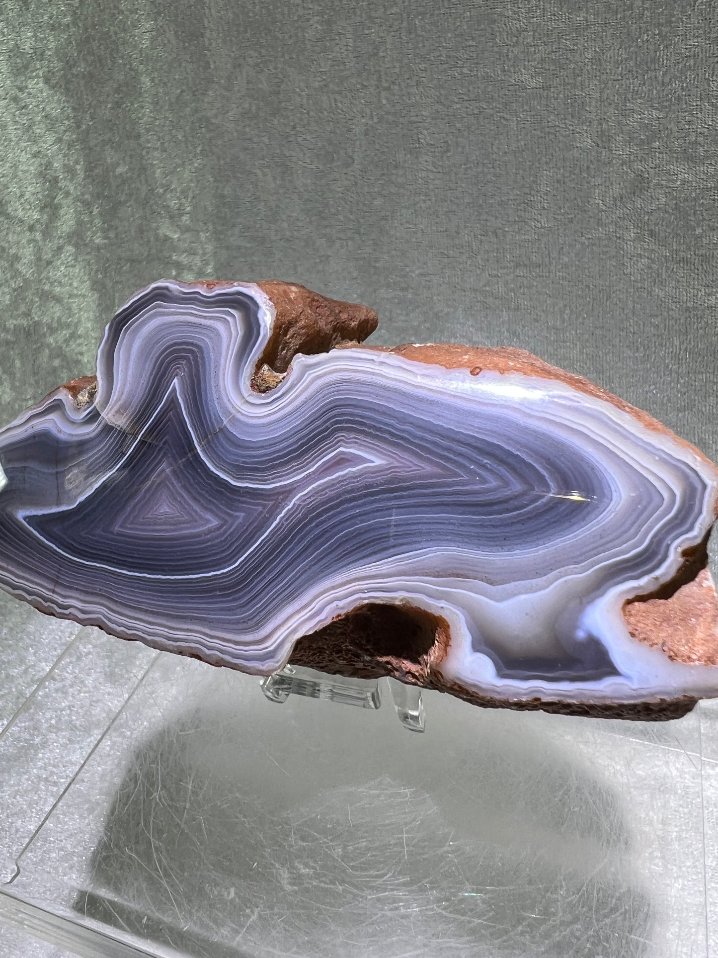 Red Sashe River Agate Freeform. Large Semi Polished Freeform From Zimbabwe. High Quality Rare Display Crystal