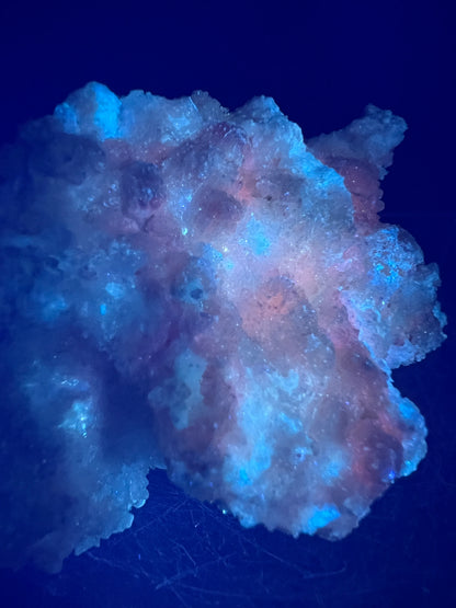 Selenite With Druzy Fluorite. Gorgeous Mineral Specimen From Mexico. UV Reactive Display Crystal.