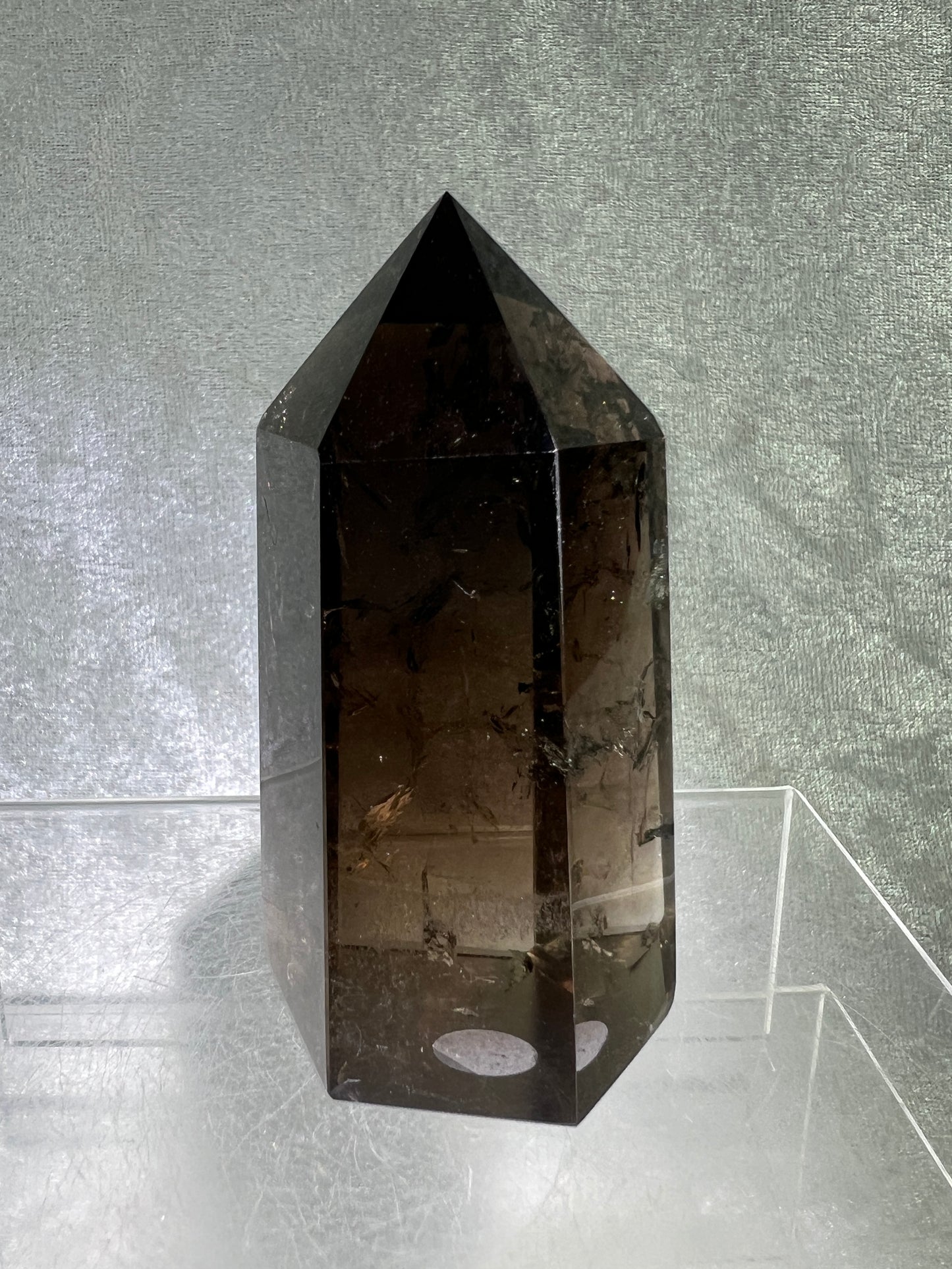 Smoky Quartz Tower. Dark Smoky With Nice Rainbows. High Quality Tower From Madagascar.