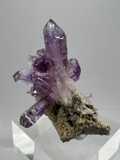Veracruz Amethyst Display Cluster. Gorgeous Deep Purple High Quality Specimen. World Famous Rare Amethyst