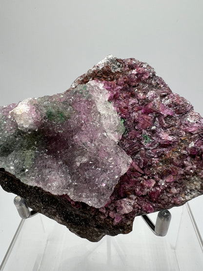 Salrose And Malachite Specimen. Stunning Rare Quartz Druzy. Beautiful Cobaltion Dolomite Specimen From The Congo.