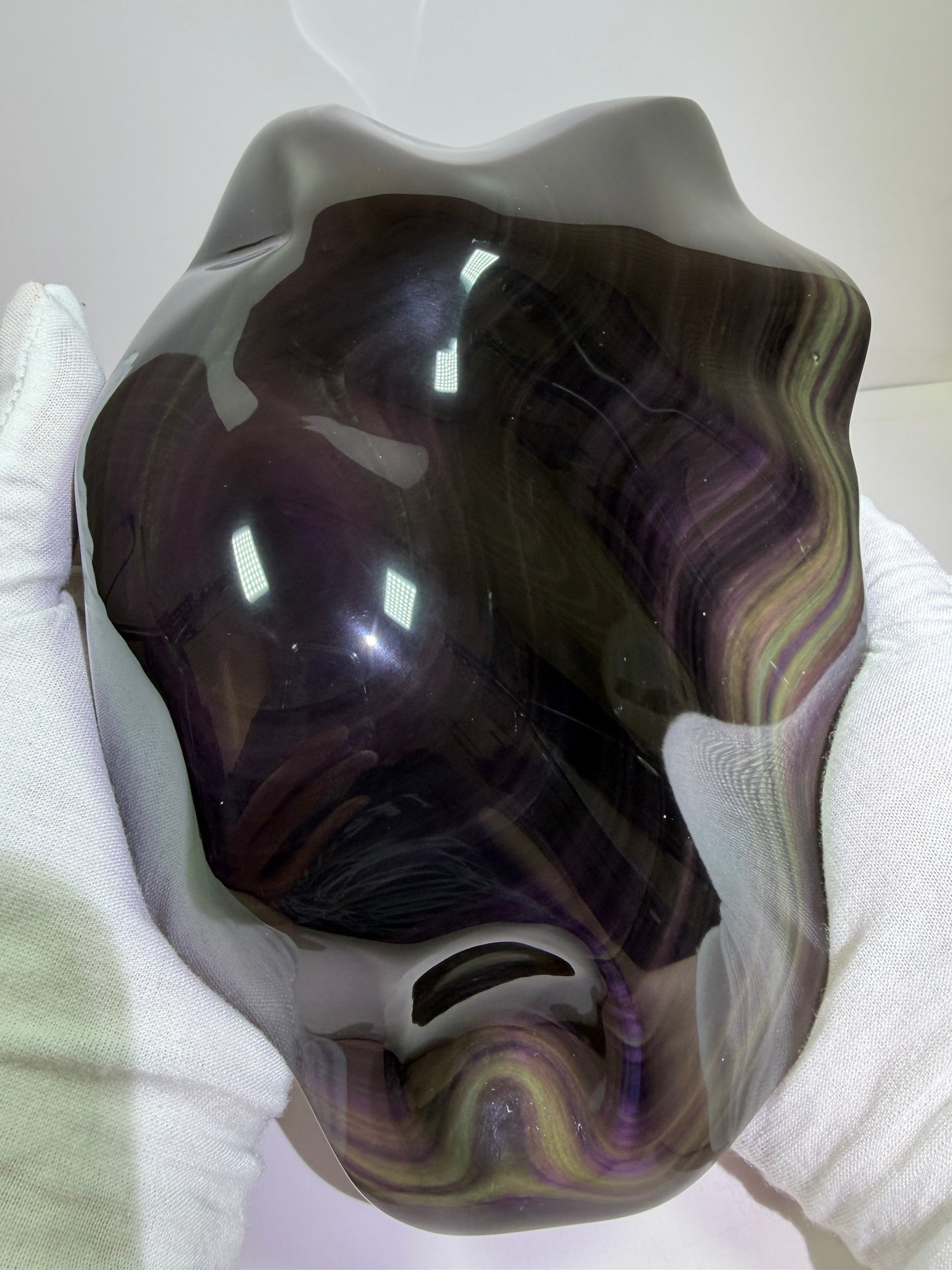 Rainbow Obsidian Freeform. Top Quality Extra Large Statement Piece. Gorgeous One Of A Kind Display Crystal.