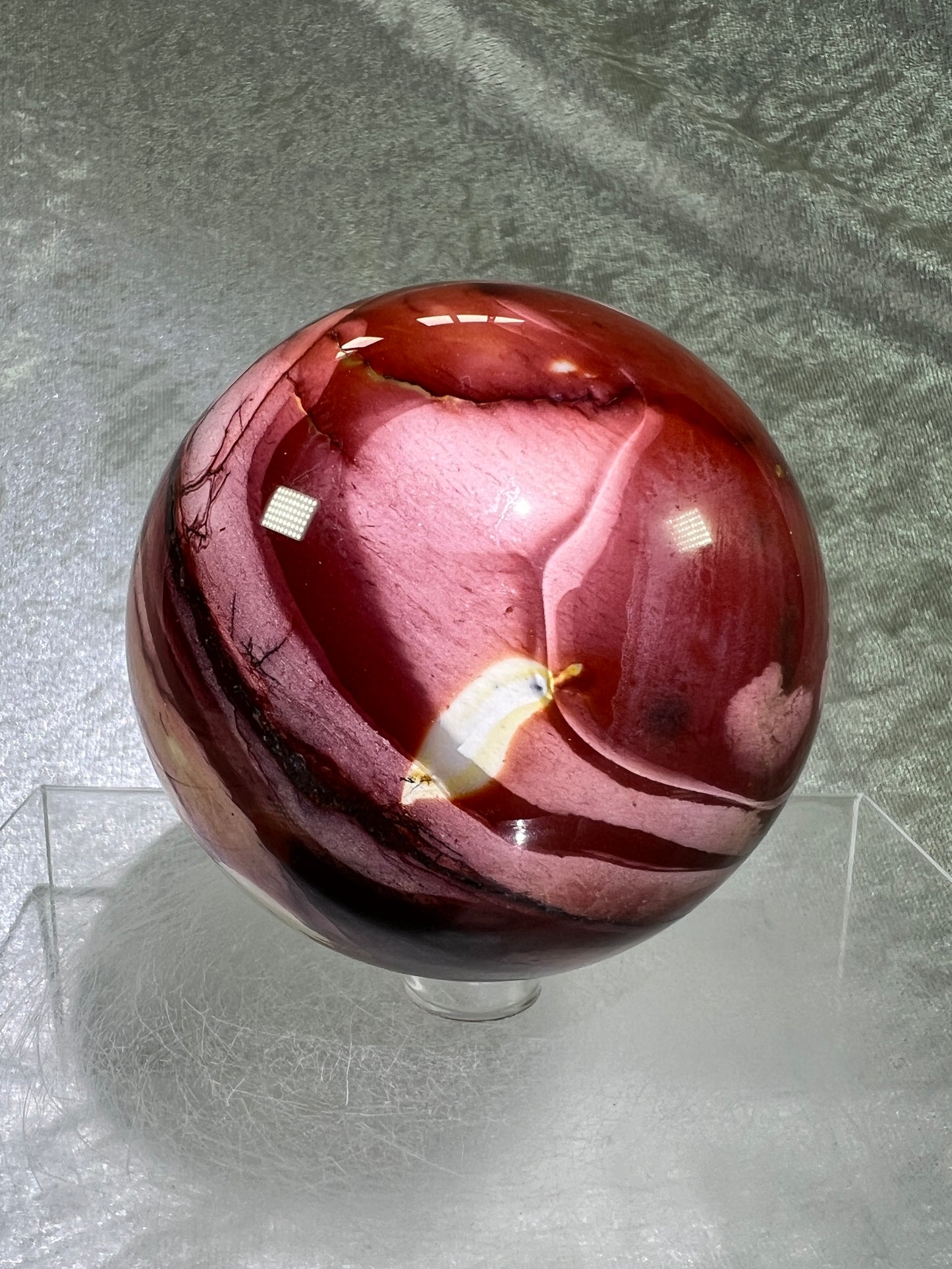 Mookaite Crystal Sphere. 76mm. Amazing Colors And Patterns. High Quality Collectors Sphere.