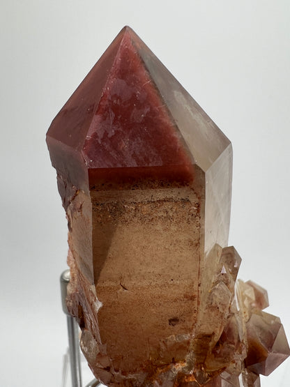 Red Hematoid Quartz. Amazing Quartz Specimen With Rare Phantoms. Gorgeous Quartz From Zimbabwe.