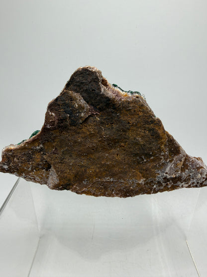 Ball Malachite On A Druzy Quartz And Dolomite Matrix. High Quality Specimen From Congo.