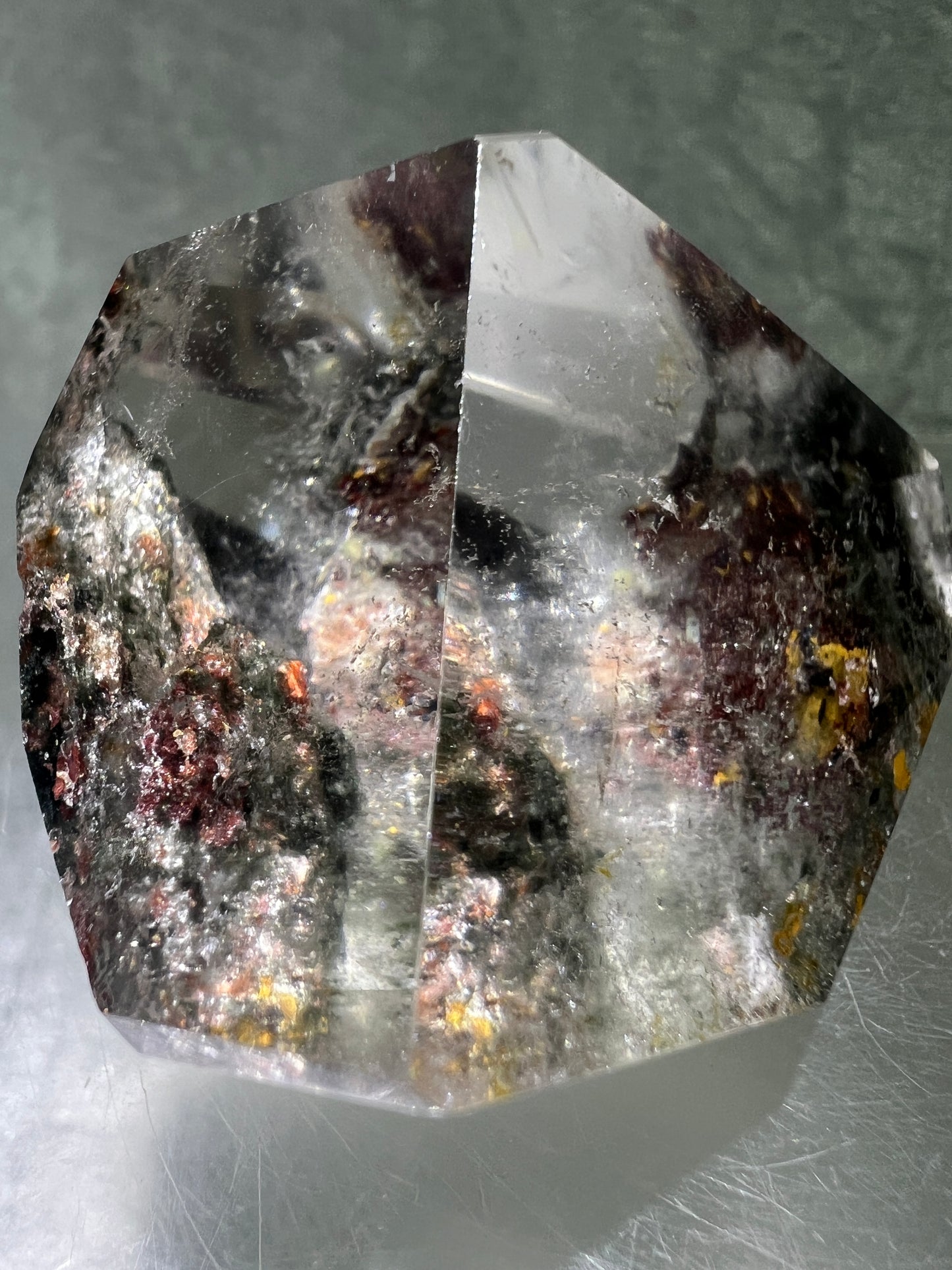 Garden Quartz Polished Freeform. Very Colorful Four Seasons Landscape. High Quality Crystal.