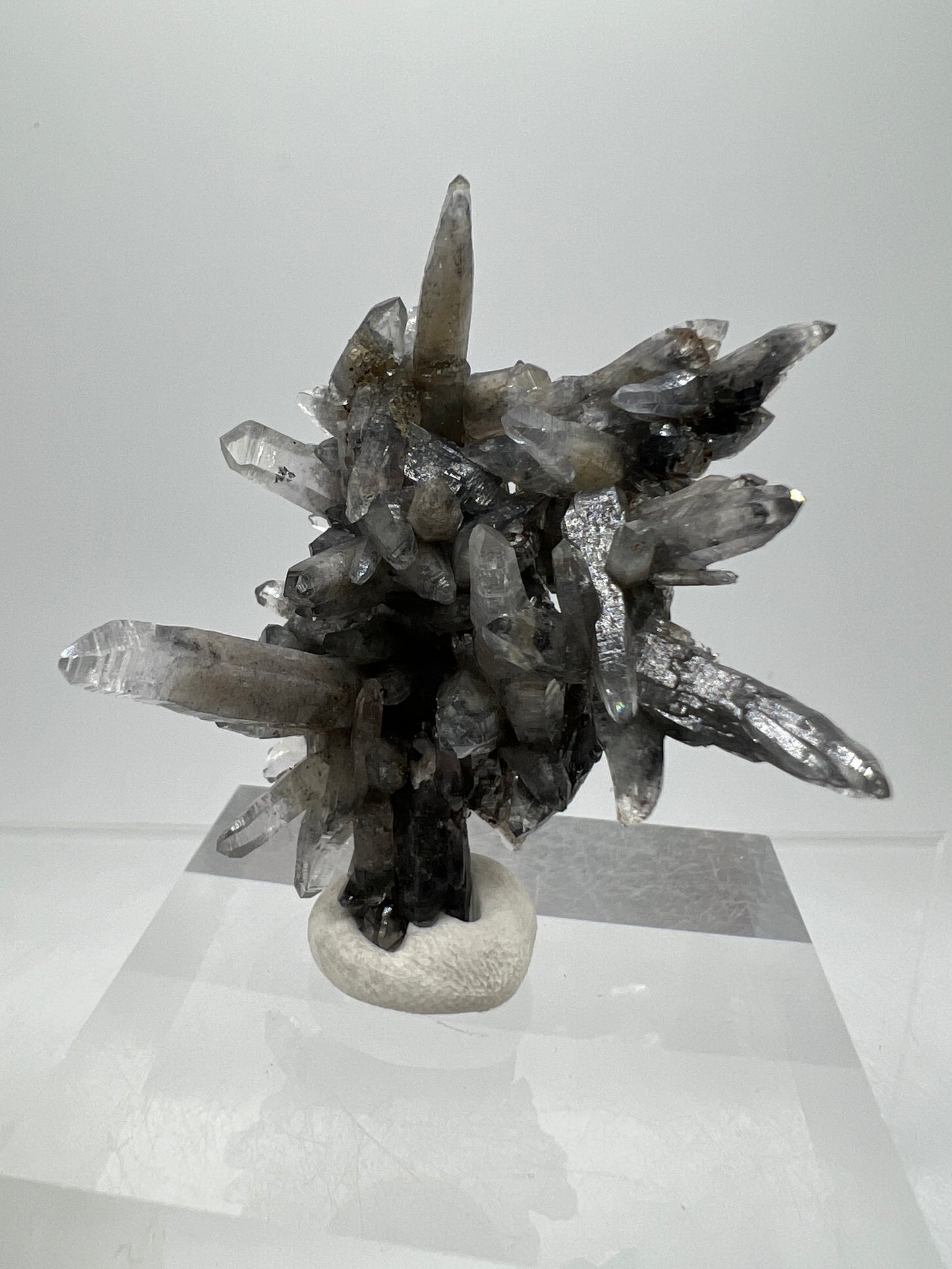 Veracruz Black Phantom Quartz Specimen. New Discovery From Mexico. Very Rare And Limited Collectors Piece. Stunning Display Crystal.