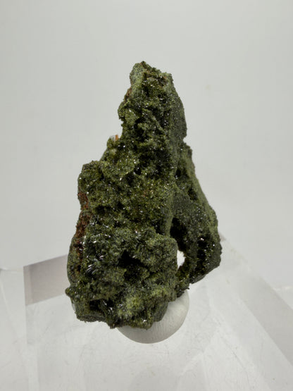 Turkish Epidote And Quartz Specimen. Gorgeous High Quality Forest Epidote. Amazing Flash And Sparkle!