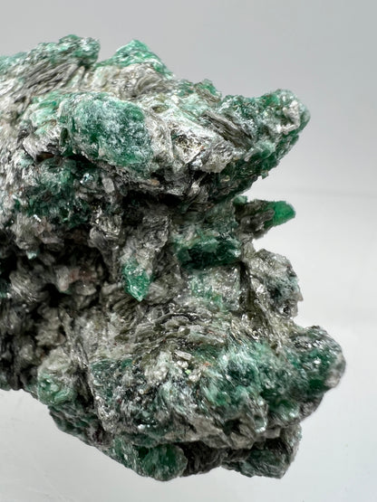 Emerald Mica In Matrix Specimen. Incredible Chrome Muscovite From Zimbabwe. Beautiful One Of A Kind Rare Crystal