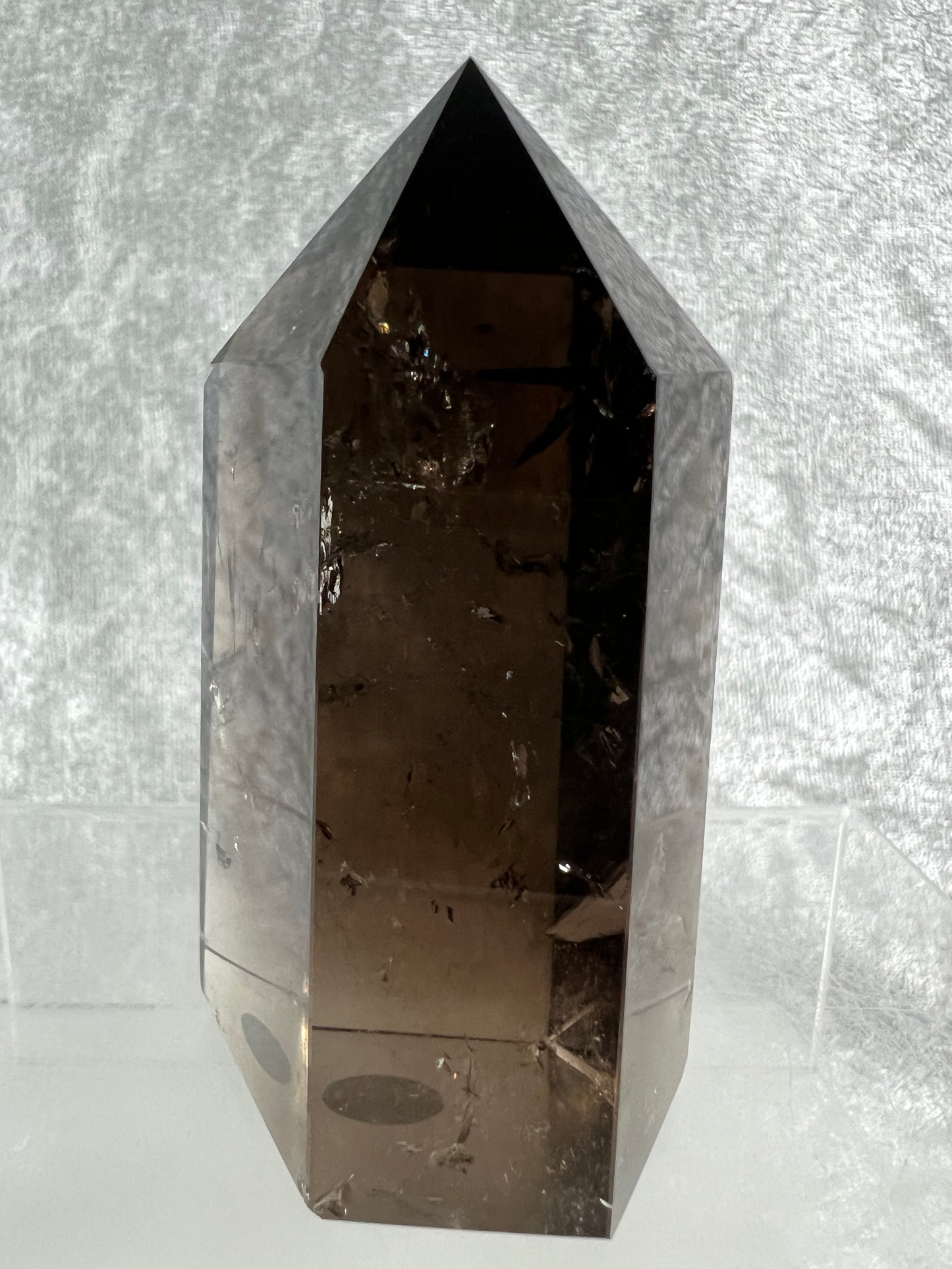 Smoky Quartz Tower. Dark Smoky With Nice Rainbows. High Quality Tower From Madagascar.