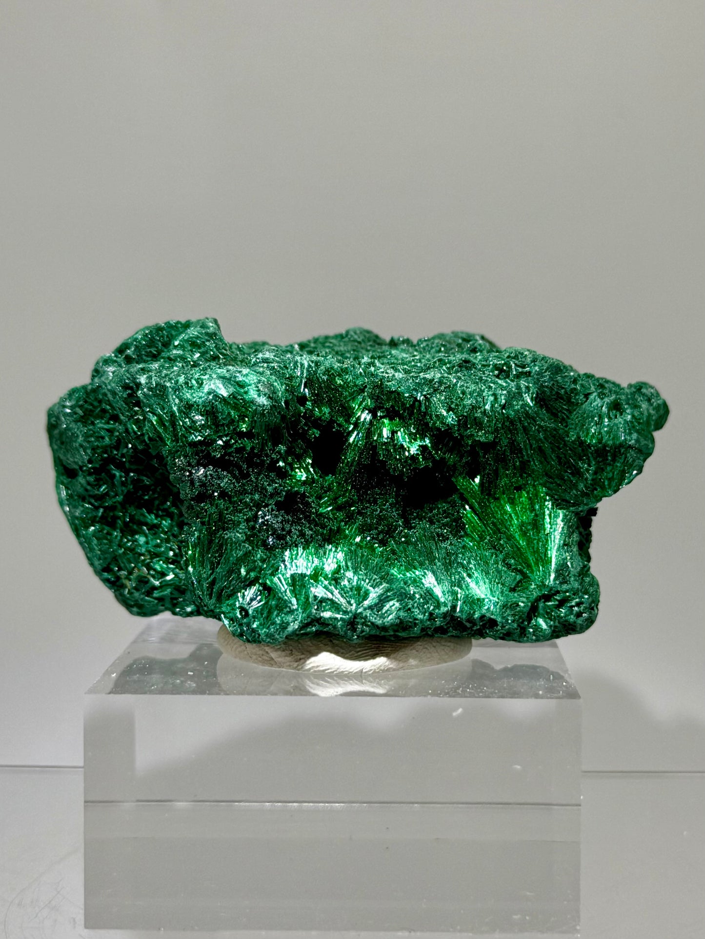 Malachite Display Specimen. Silky Malachite Cluster. High Quality Velvet Malachite From The Congo