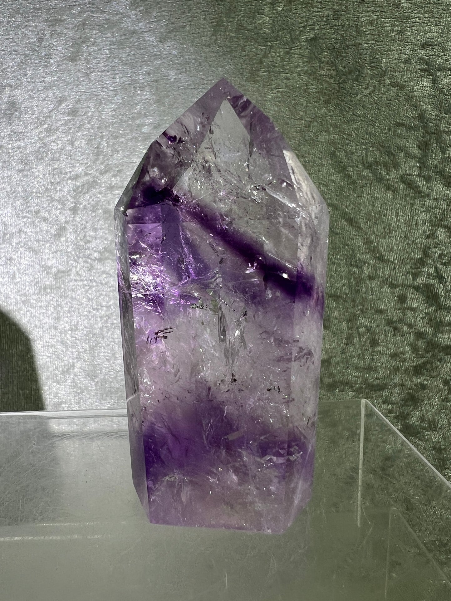 Phantom Amethyst Tower. Rare Amethyst With Amazing Rainbows. High Quality Beautiful Crystal.