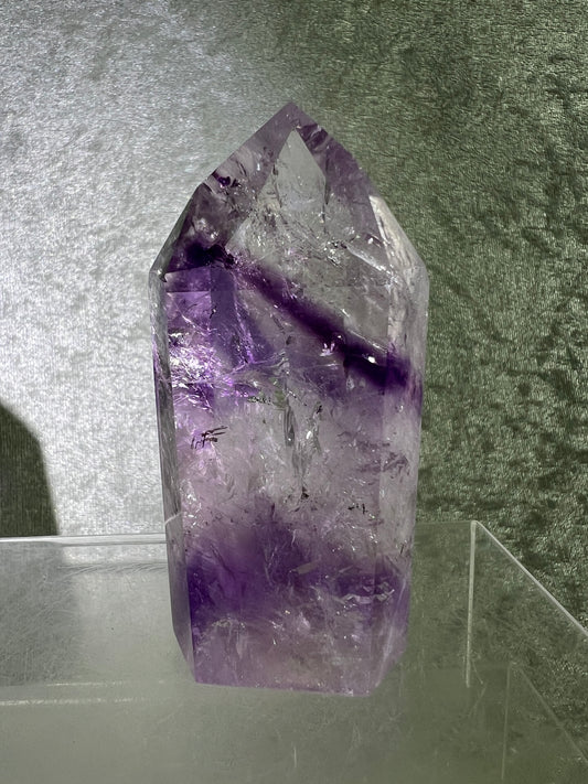 Phantom Amethyst Tower. Rare Amethyst With Amazing Rainbows. High Quality Beautiful Crystal.