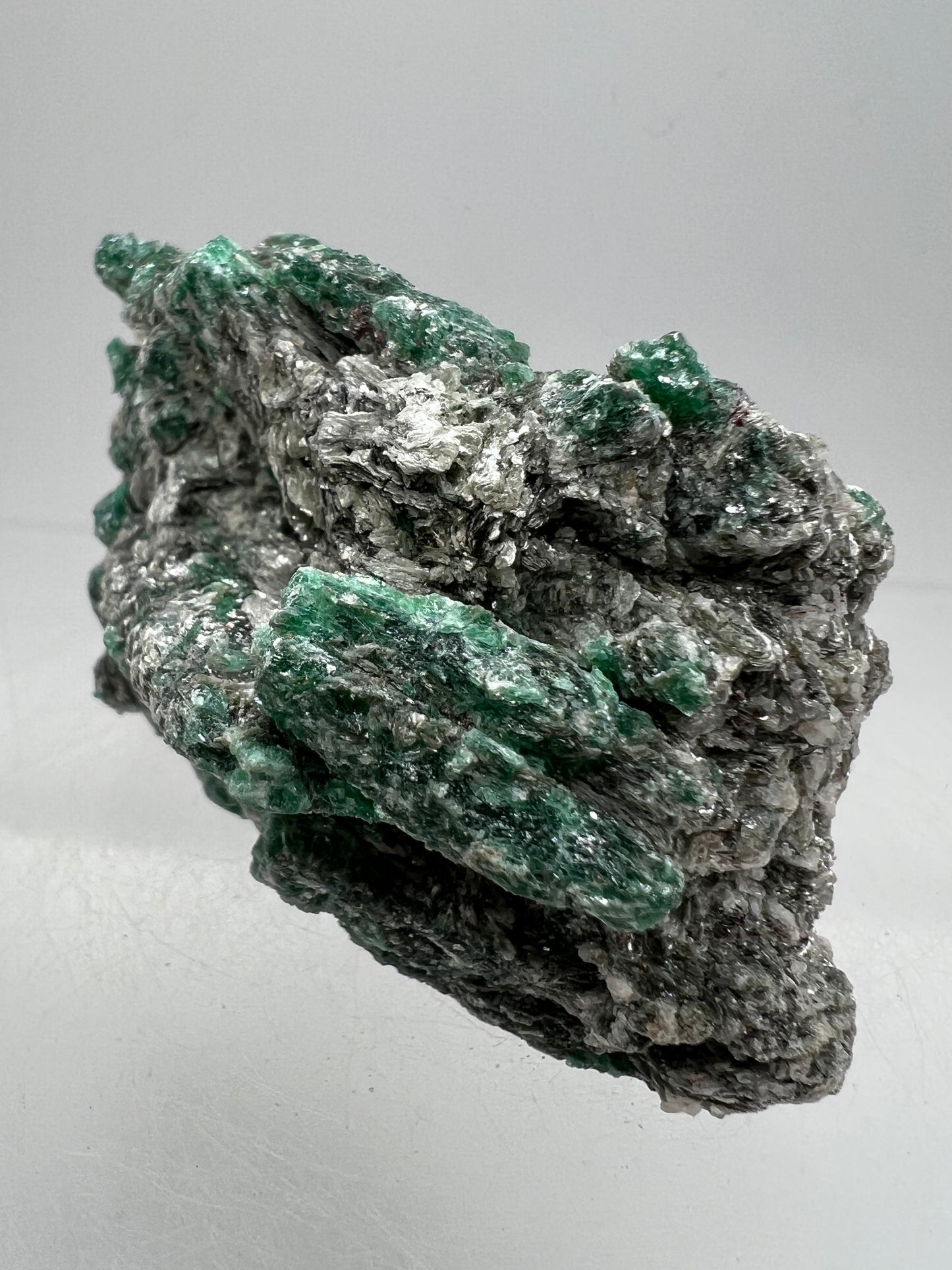 Emerald Mica In Matrix Specimen. Incredible Chrome Muscovite From Zimbabwe. Beautiful One Of A Kind Rare Crystal