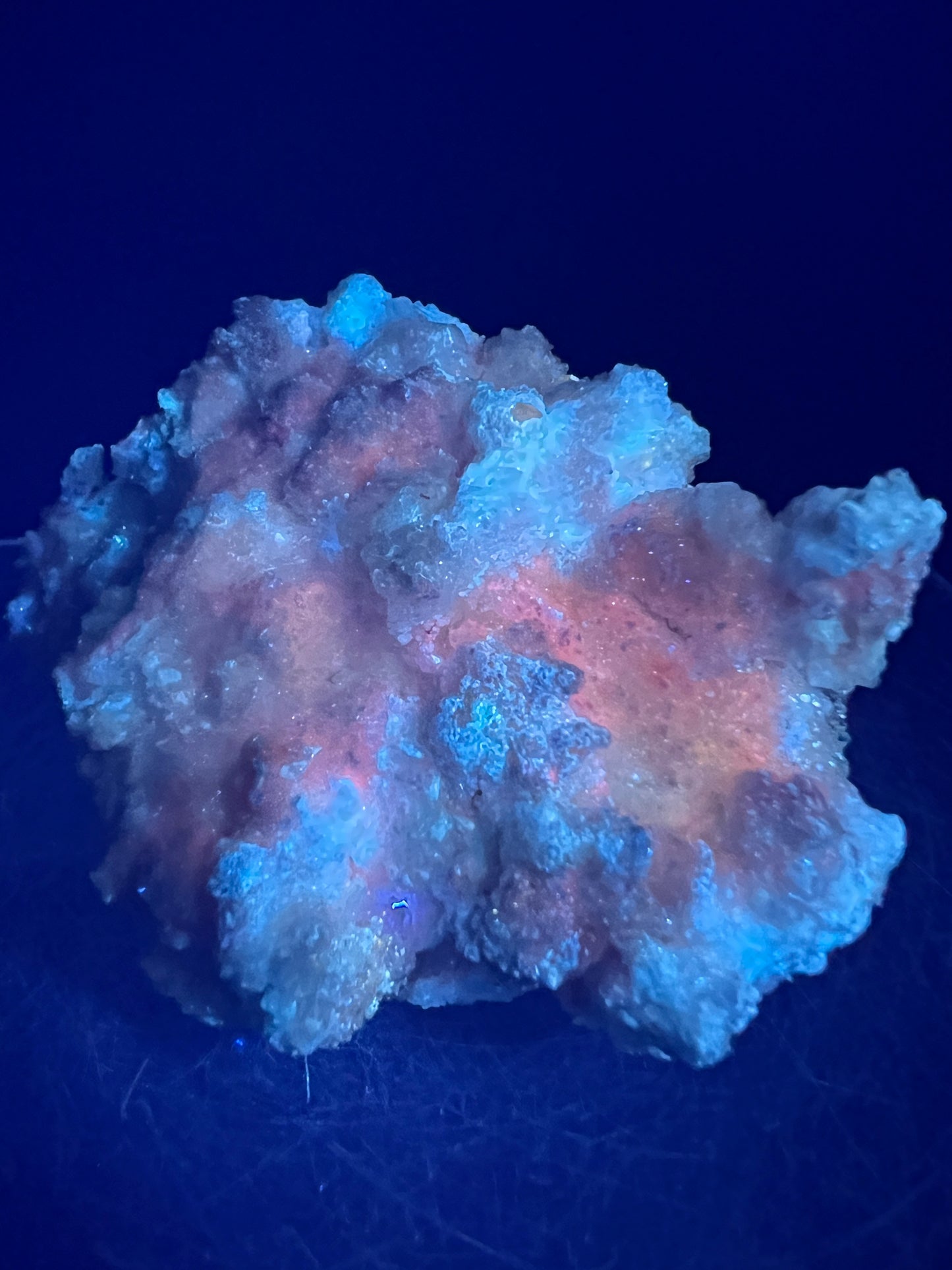 Selenite With Druzy Fluorite. Gorgeous Mineral Specimen From Mexico. UV Reactive Display Crystal.