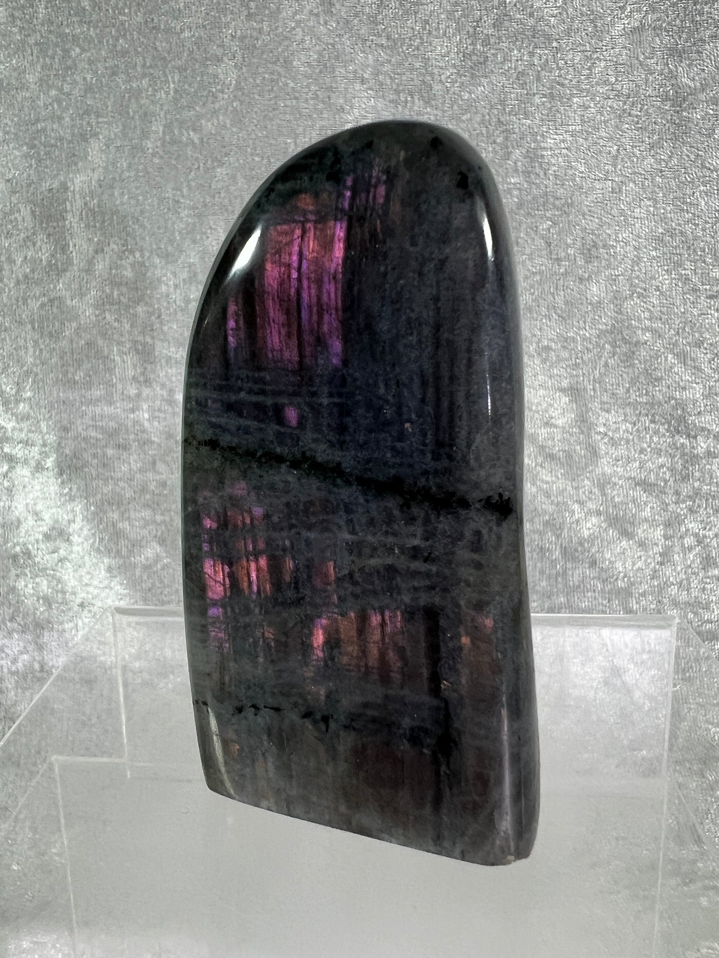 Labradorite Polished Freeform. Gorgeous Rare Purple Flash Labradorite From Madagascar. High Quality Display Crystal.