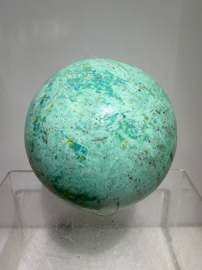 Chrysocolla Turquoise Sphere. 68mm. Beautiful Peruvian Turquoise. Amazing Display Sphere