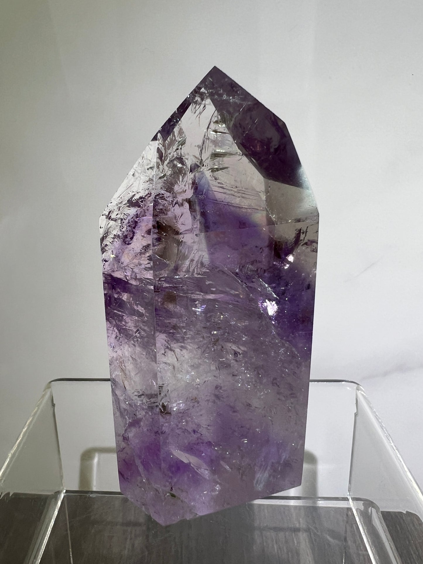 Phantom Amethyst Tower. Rare Amethyst With Amazing Rainbows. High Quality Beautiful Crystal.