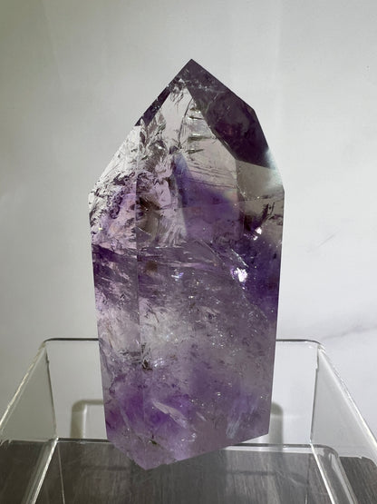 Phantom Amethyst Tower. Rare Amethyst With Amazing Rainbows. High Quality Beautiful Crystal.