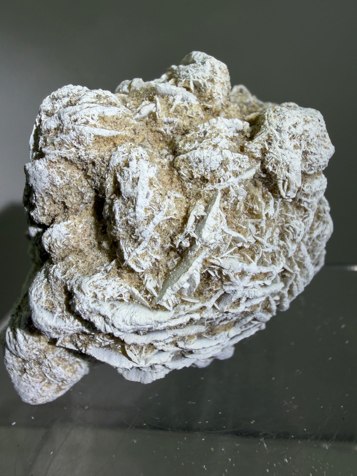 Selenite Desert Rose Specimen. Very Unique Gypsum Cluster.