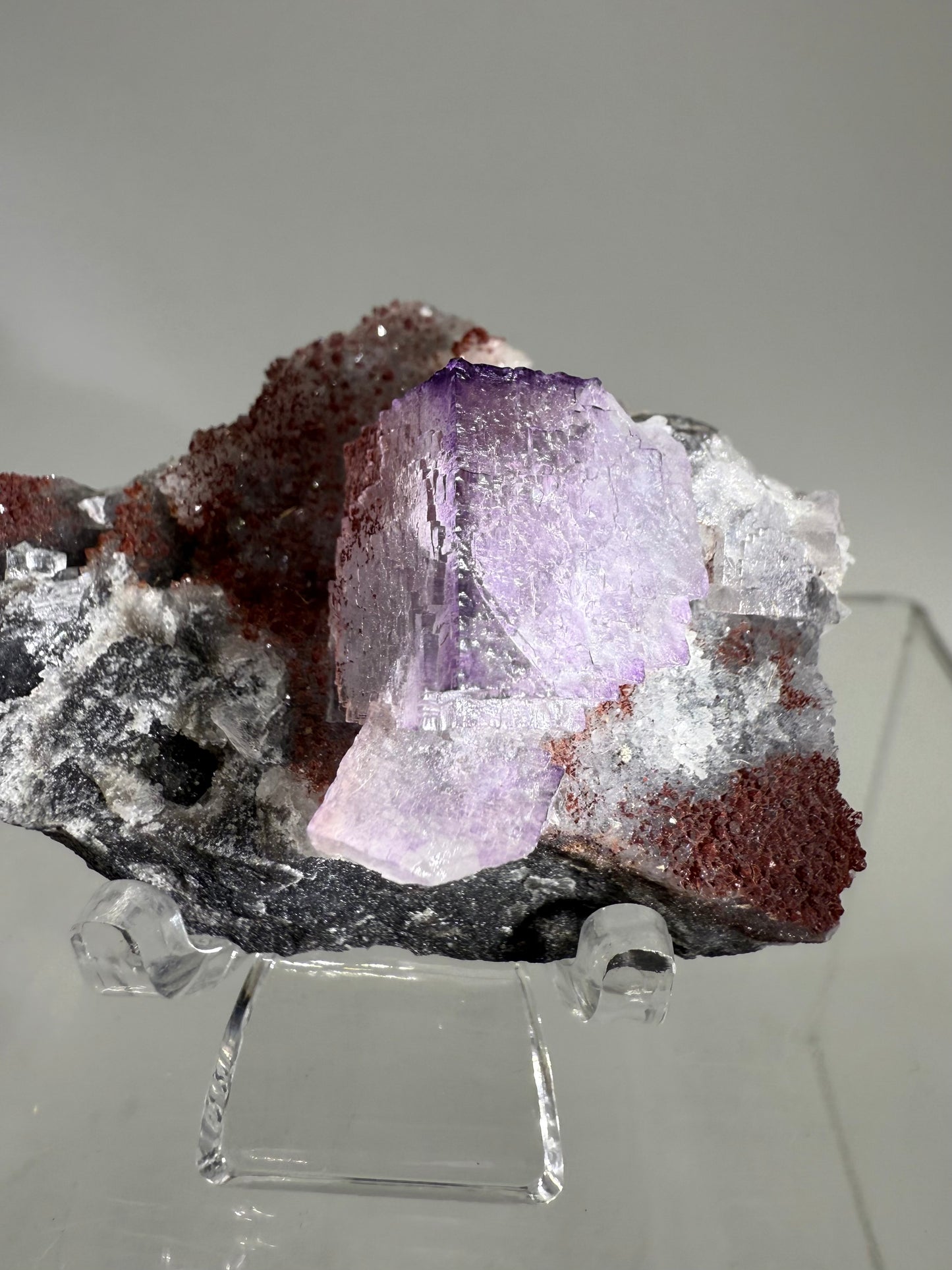 Purple Fluorite Cubes Specimen. Rare El Filo Mexican Fluorite Specimen. Gorgeous Collectible Display Crystal