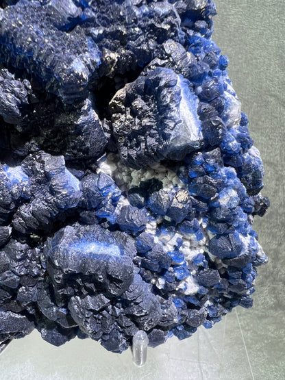 Blueberry Fluorite Crystal Specimen. Stunning Deep Dark Colors. High Quality Rare Fluorite