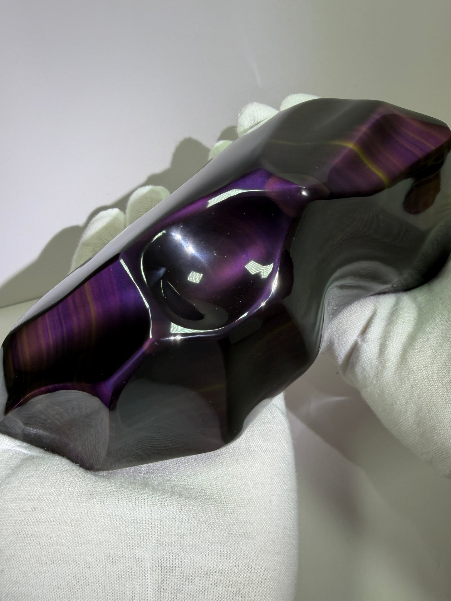 Rainbow Obsidian Freeform. Gorgeous One Of A Kind Display Crystal. Very High Quality Crystal.
