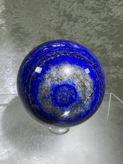 Lapis Lazuli Crystal Sphere. 61mm. Very High Quality Crystal. Stunning Bright Blue With Gorgeous Pyrite