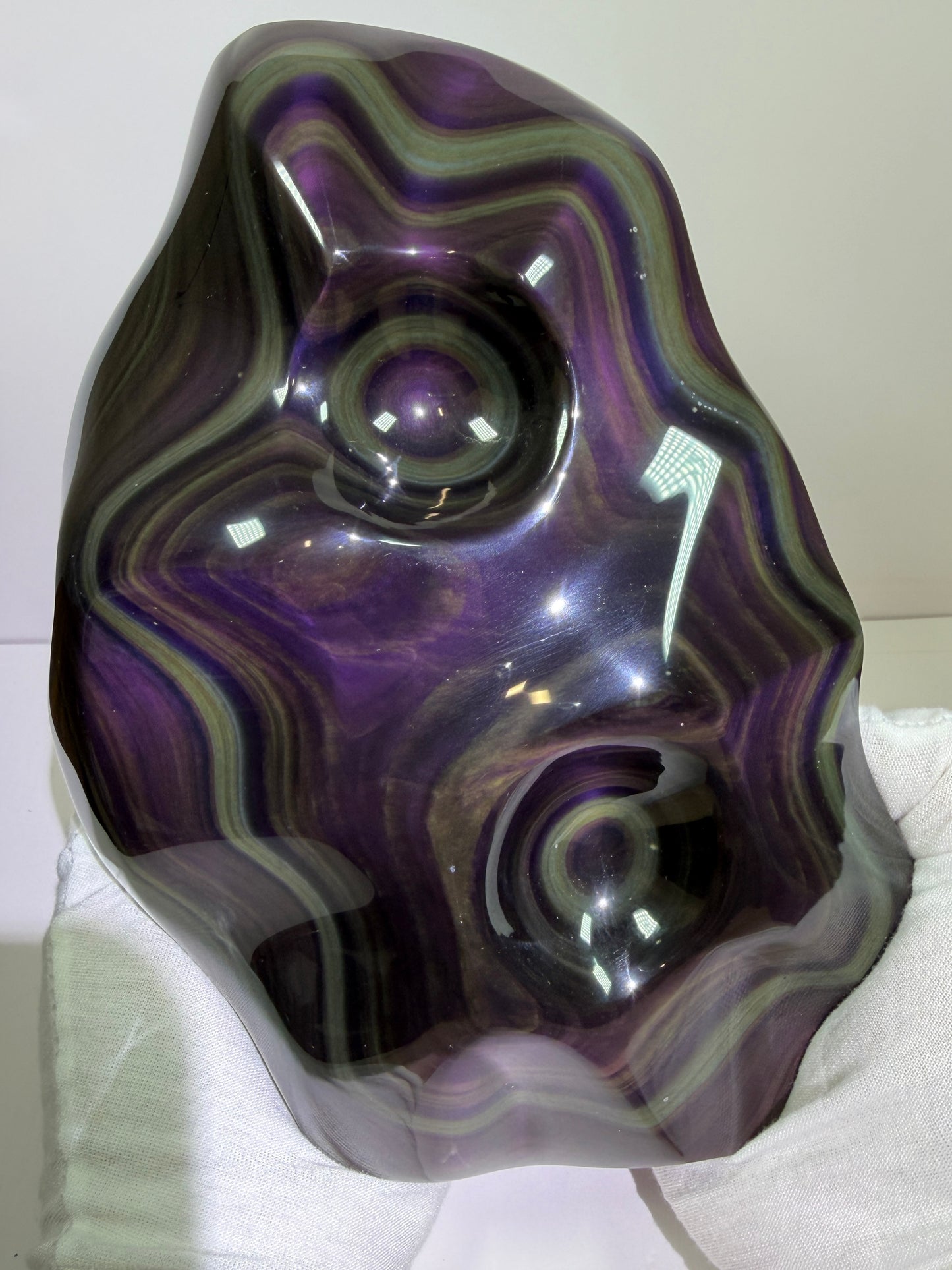 Rainbow Obsidian Freeform. Top Quality Extra Large Statement Piece. Gorgeous One Of A Kind Display Crystal.