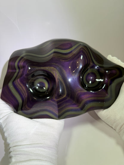 Rainbow Obsidian Freeform. Top Quality Extra Large Statement Piece. Gorgeous One Of A Kind Display Crystal.