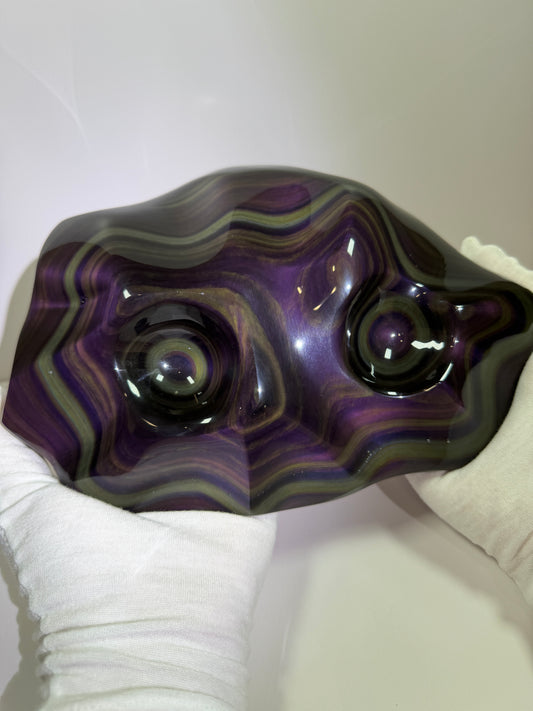 Rainbow Obsidian Freeform. Top Quality Extra Large Statement Piece. Gorgeous One Of A Kind Display Crystal.