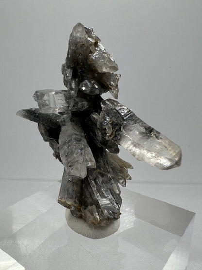 Veracruz Black Phantom Quartz Specimen. New Discovery From Mexico. Very Rare And Limited Collectors Piece. Stunning Display Crystal.