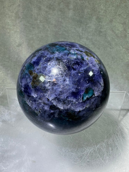 Iolite Crystal Sphere. 62mm. Beautiful Rare Water Sapphire From Madagascar. Amazing Rare Cordierite Display Sphere.