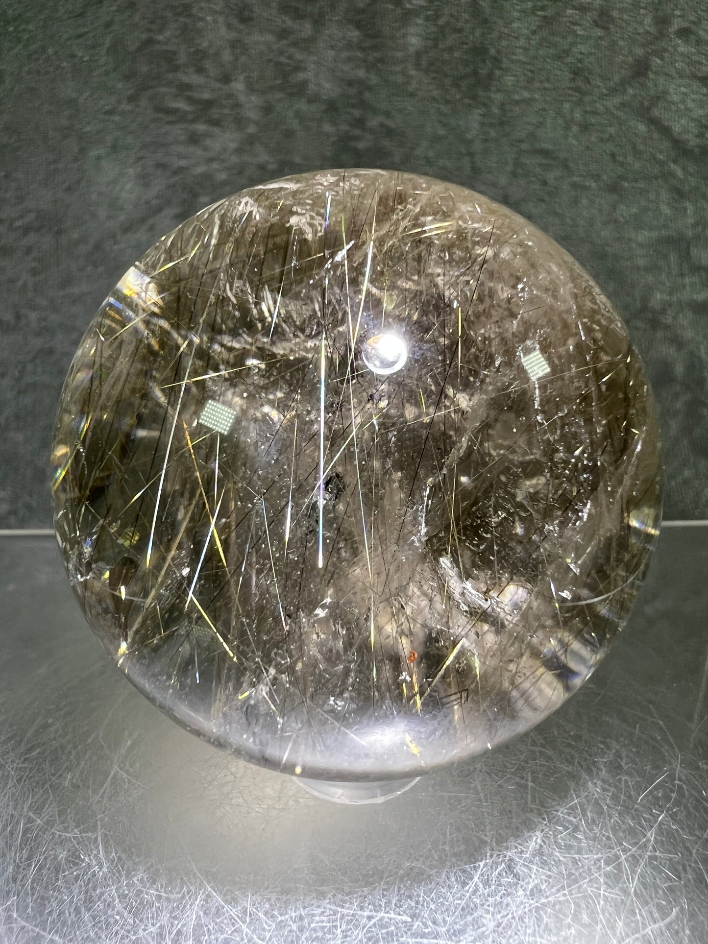 Rutile Quartz Sphere. 56mm. High Quality Golden Rutilated Quartz. Gorgeous Display Sphere