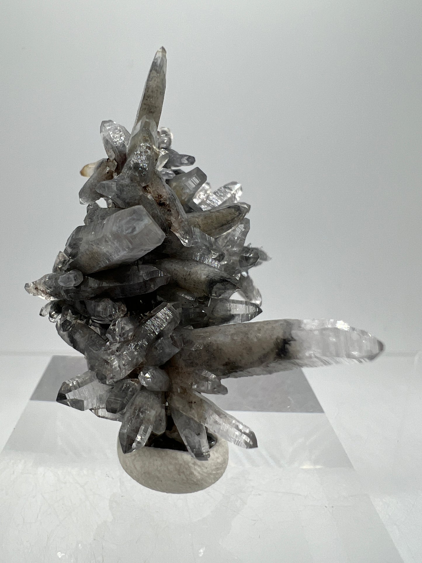 Veracruz Black Phantom Quartz Specimen. New Discovery From Mexico. Very Rare And Limited Collectors Piece. Stunning Display Crystal.