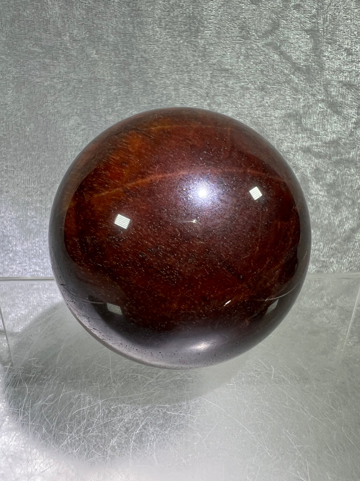 Red Tigers Eye Sphere. 65mm. Amazing Red And Gold Flash! Gorgeous Display Sphere!