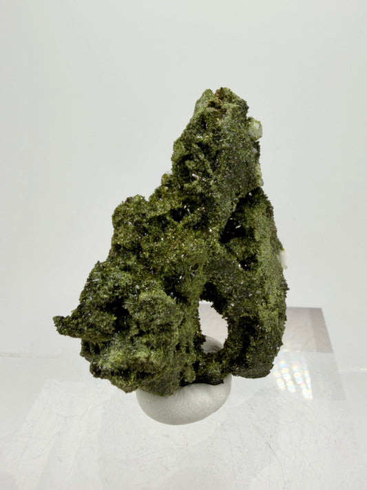 Turkish Epidote And Quartz Specimen. Gorgeous High Quality Forest Epidote. Amazing Flash And Sparkle!