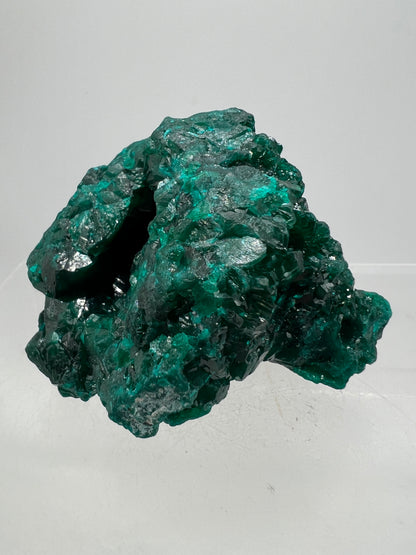 Dioptase Crystal Specimen. High Quality Flashy Mineral From The Congo. Gorgeous Colors And Cubes.