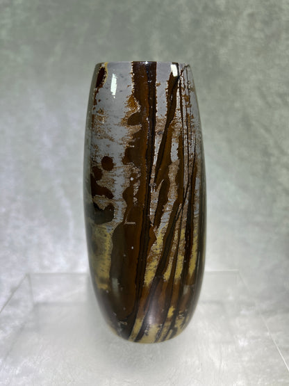 Picture Jasper Flower Vase. Gorgeous All Natural Scenic Jasper. Incredible Piece Of Art.