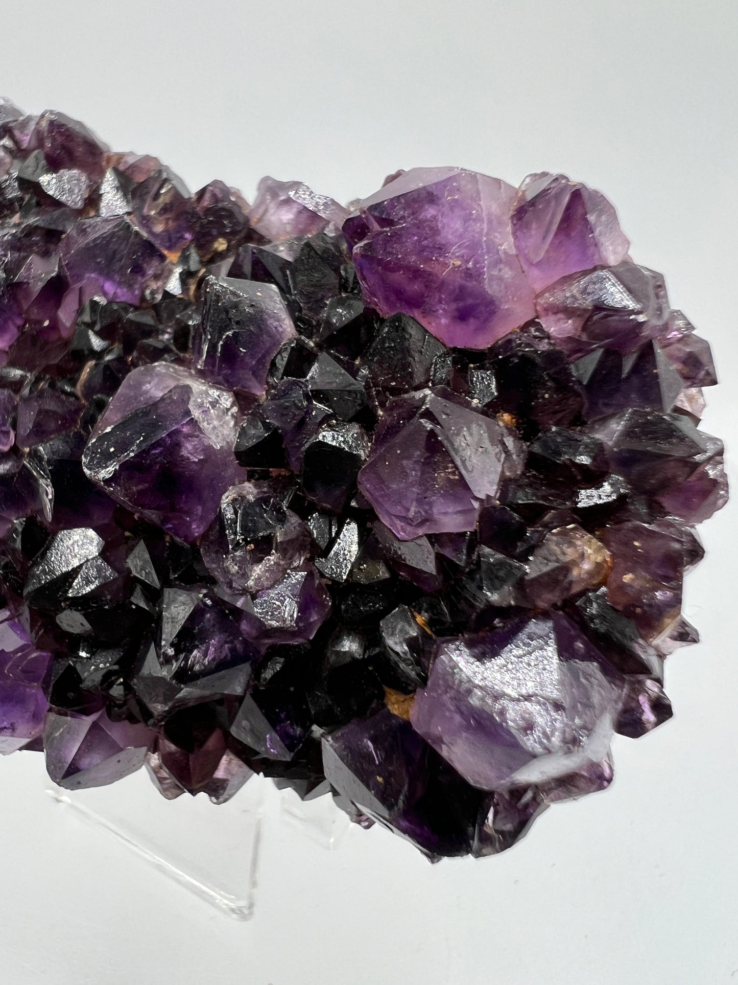 Amethystos Crystal Specimen. Gorgeous Amethyst Cluster From South Africa. Rare Deep Purple Display Crystal
