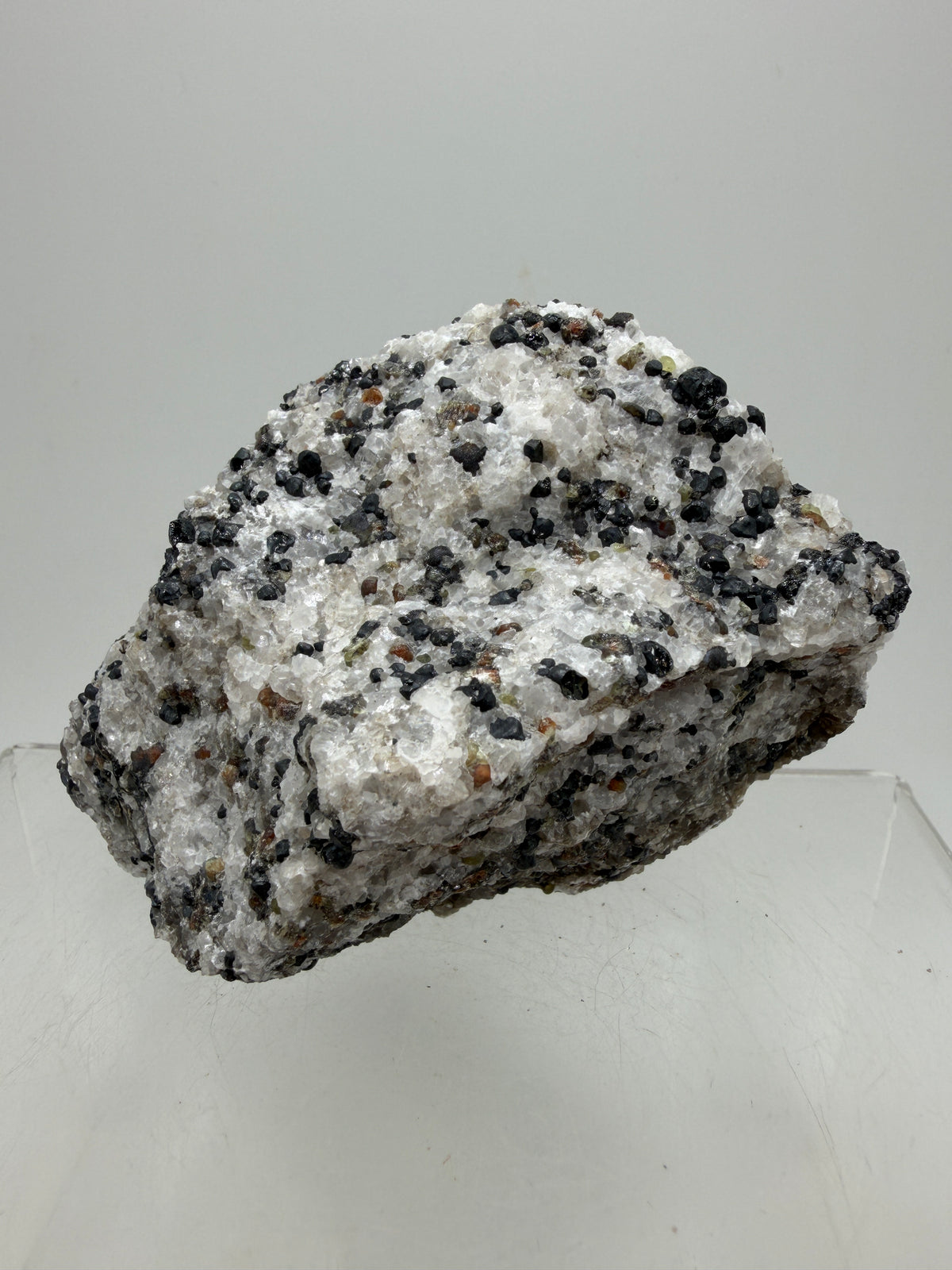 Franklinite, Willemite, And Calcite UV Specimen. Beautiful UV Reactive Crystals With Stunning Colors. High Quality Display Crystal