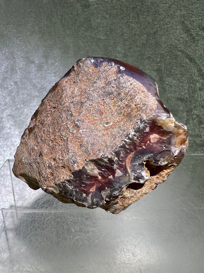 Red Sashe River Agate Freeform. Gorgeous Semi Polished Freeform From Zimbabwe. High Quality Rare Display Crystal