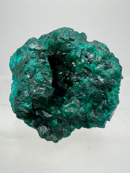 Dioptase Crystal Specimen. High Quality Flashy Mineral From The Congo. Gorgeous Colors And Cubes.