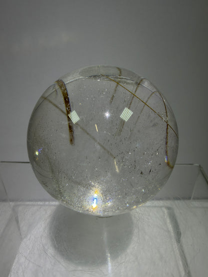 Rutile Quartz Sphere. 55mm. High Quality Golden Rutilated Quartz. Stunning Display Sphere
