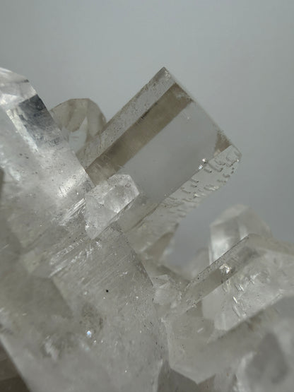 Clear Quartz And Beryl Cluster. Stunning Goshenite Specimen From Brazil. Rare High Quality Display Crystal