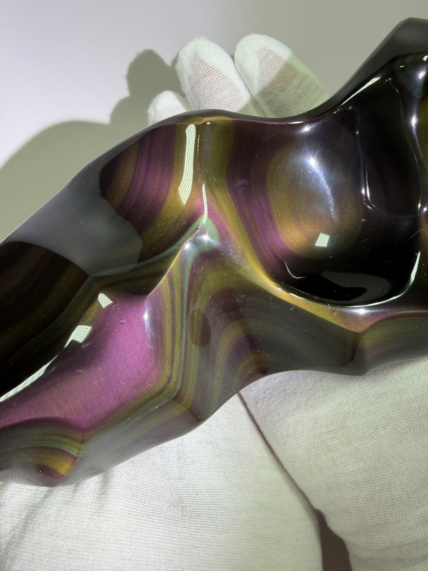 Rainbow Obsidian Freeform. Gorgeous One Of A Kind Display Crystal. Very High Quality Crystal.