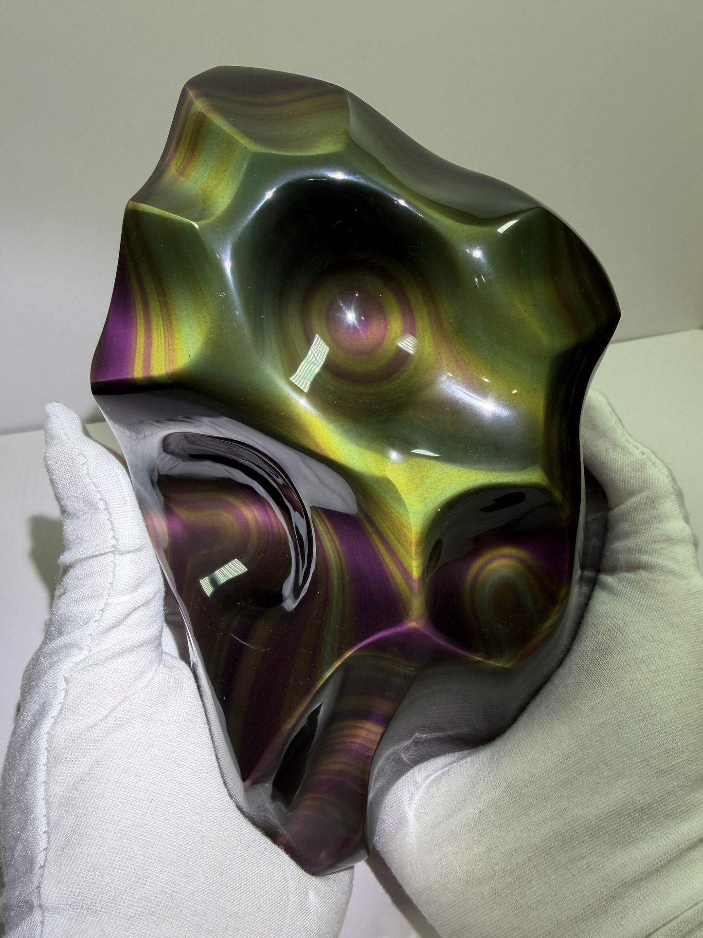 Rainbow Obsidian Freeform. Top Quality Large Statement Piece. Gorgeous One Of A Kind Display Crystal.