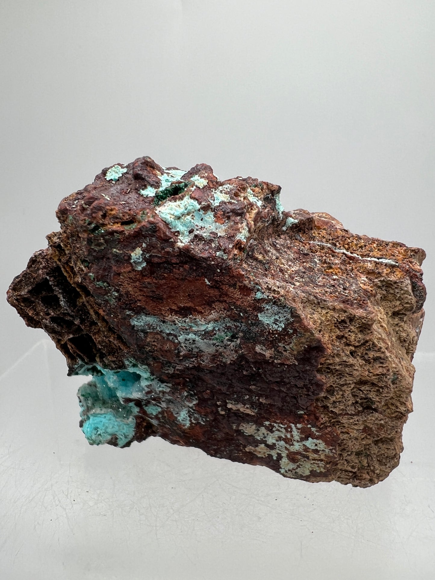 Chrysocolla And Malachite Specimen. Druzy Chrysocolla From Likasi, Congo. Gorgeous Display Crystal.