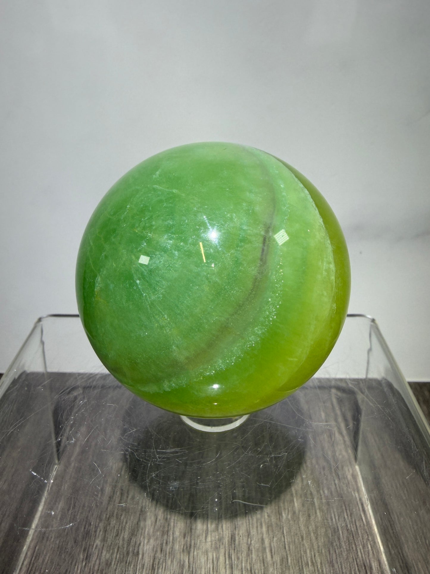 Mango Fluorite Sphere. Rare Fluorite Sphere From Brazil. Unique Beautiful Colors.